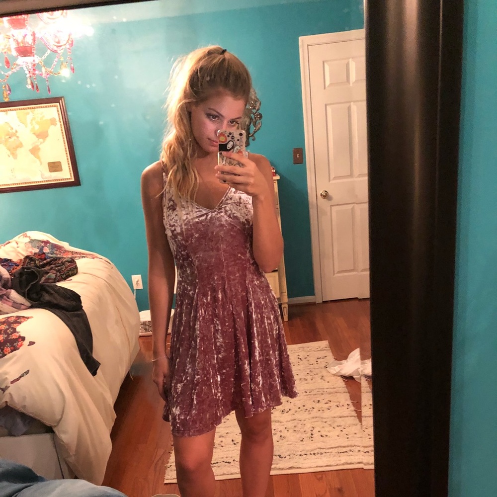 Velvet slip dress